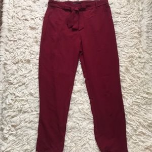 Dark red trouser style pants
